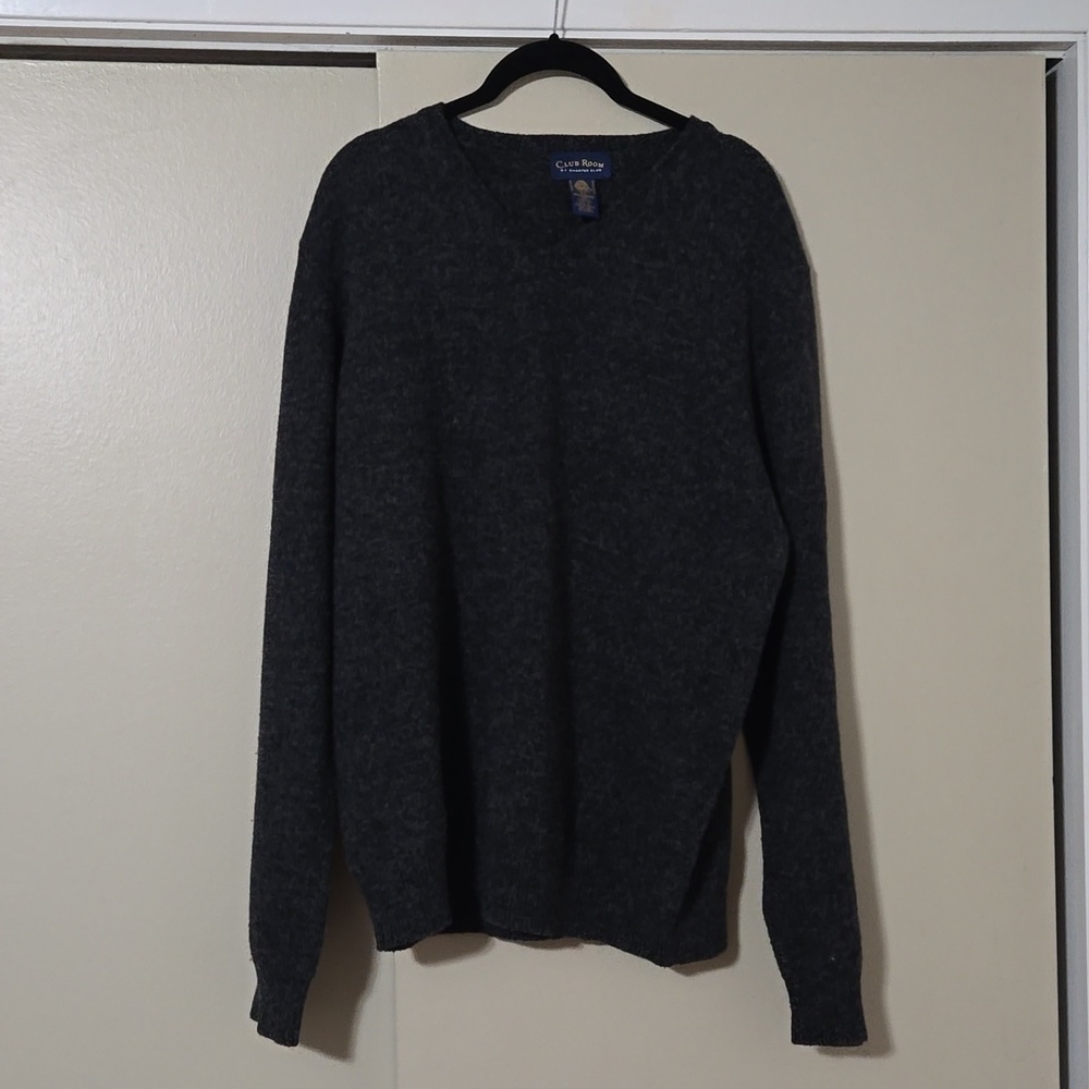 Club Room by Charter Club Men's Lambswool V-Neck Pullover Sweater Size Large
